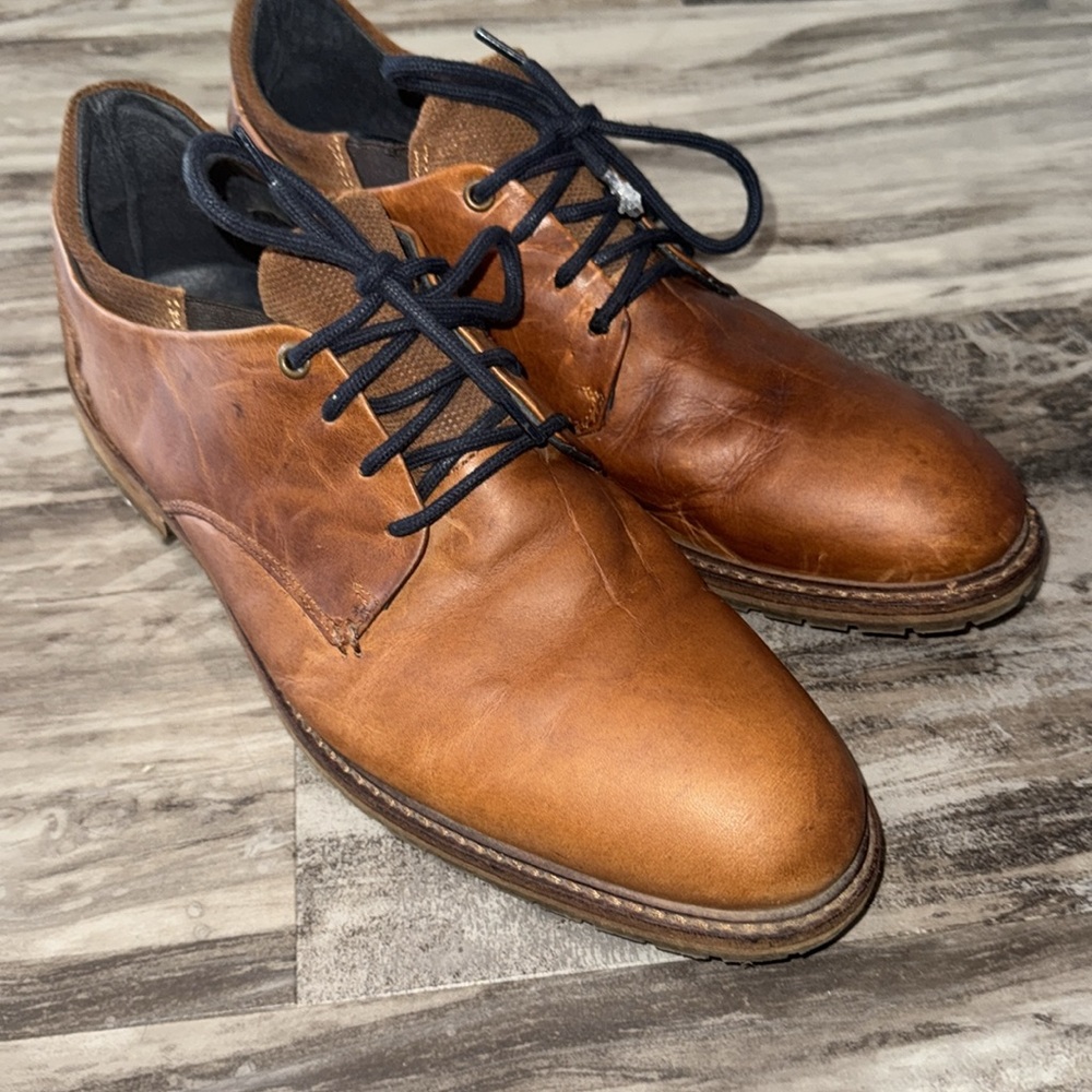 Bull Boxer Oxford Men’s Dress Shoes Brandyn Brown Leather size 9 Hand Crafted
